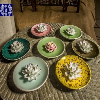 【定做香插 陶瓷香插 蓮花香插 線香插 檀木香插 禮品香插 7色香插】?jī)r(jià)格,廠家,圖片,陶瓷工藝品,景德鎮(zhèn)市同慶祥陶瓷文化傳播-